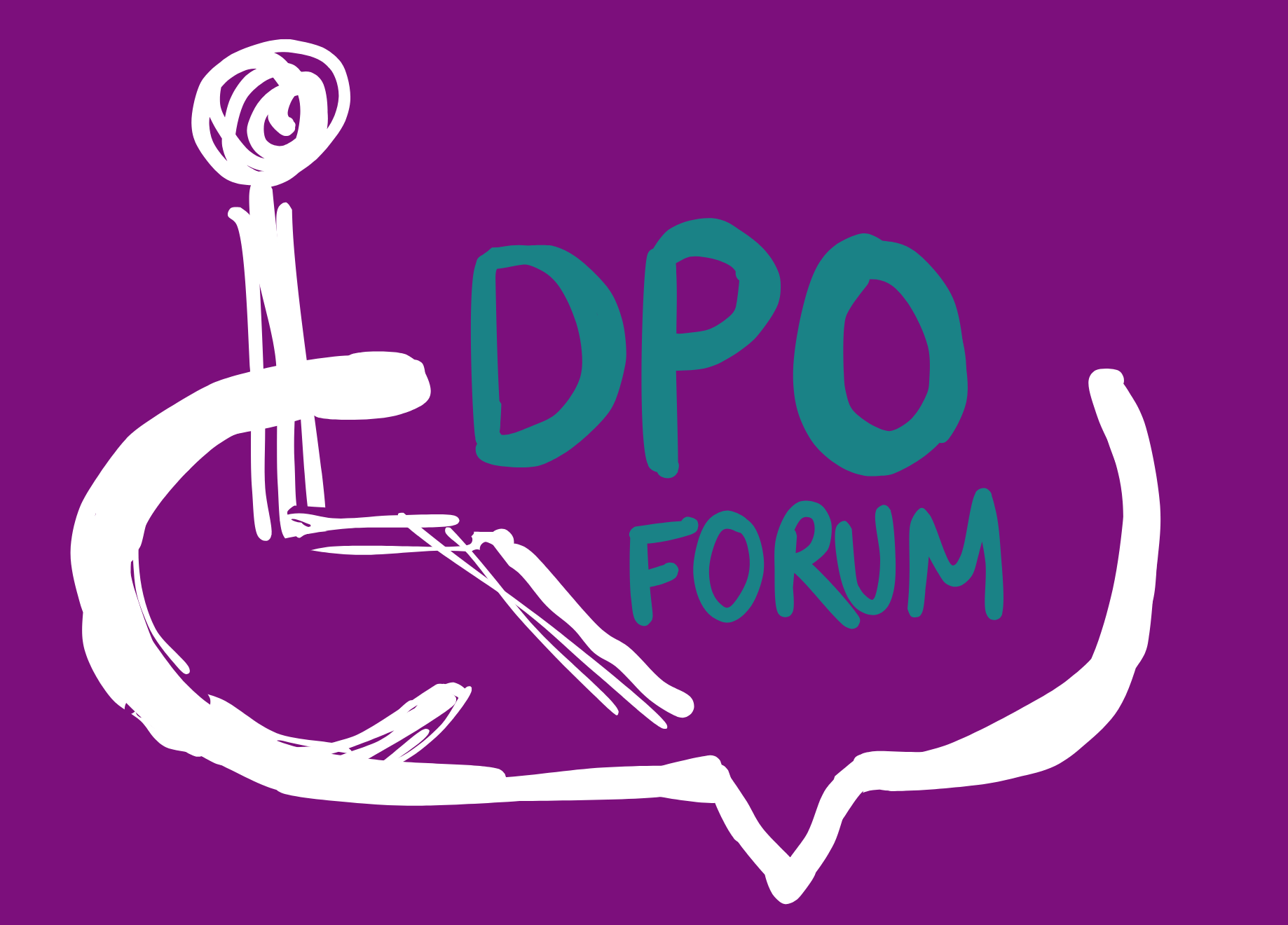 DPO Forum Logo Image of a Disabled person in a wheelchair and a speech bubble that says 'DPO Forum'