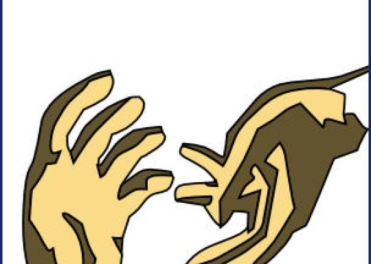 hands reaching out