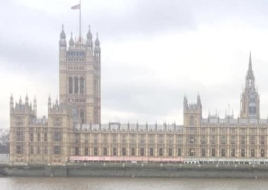 Houses of Parliament from across the river Thames