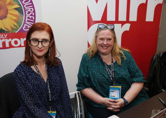 Anna Morell (right) with Mirror colleague Rachel Charlton-Dailey (left)